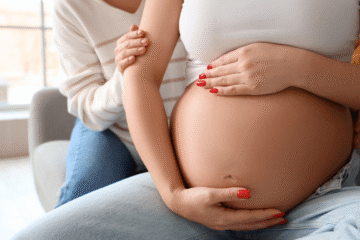 pregnant woman and doula, us doula, perinatal education