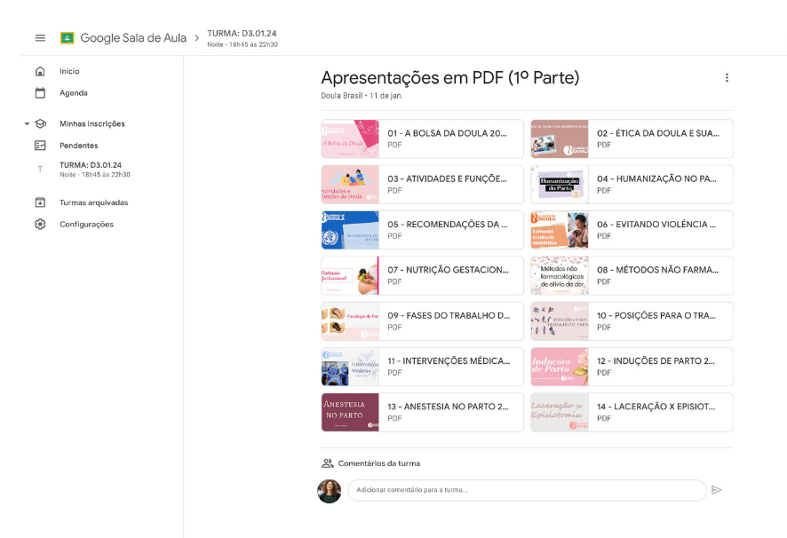 pdf presentations doula course